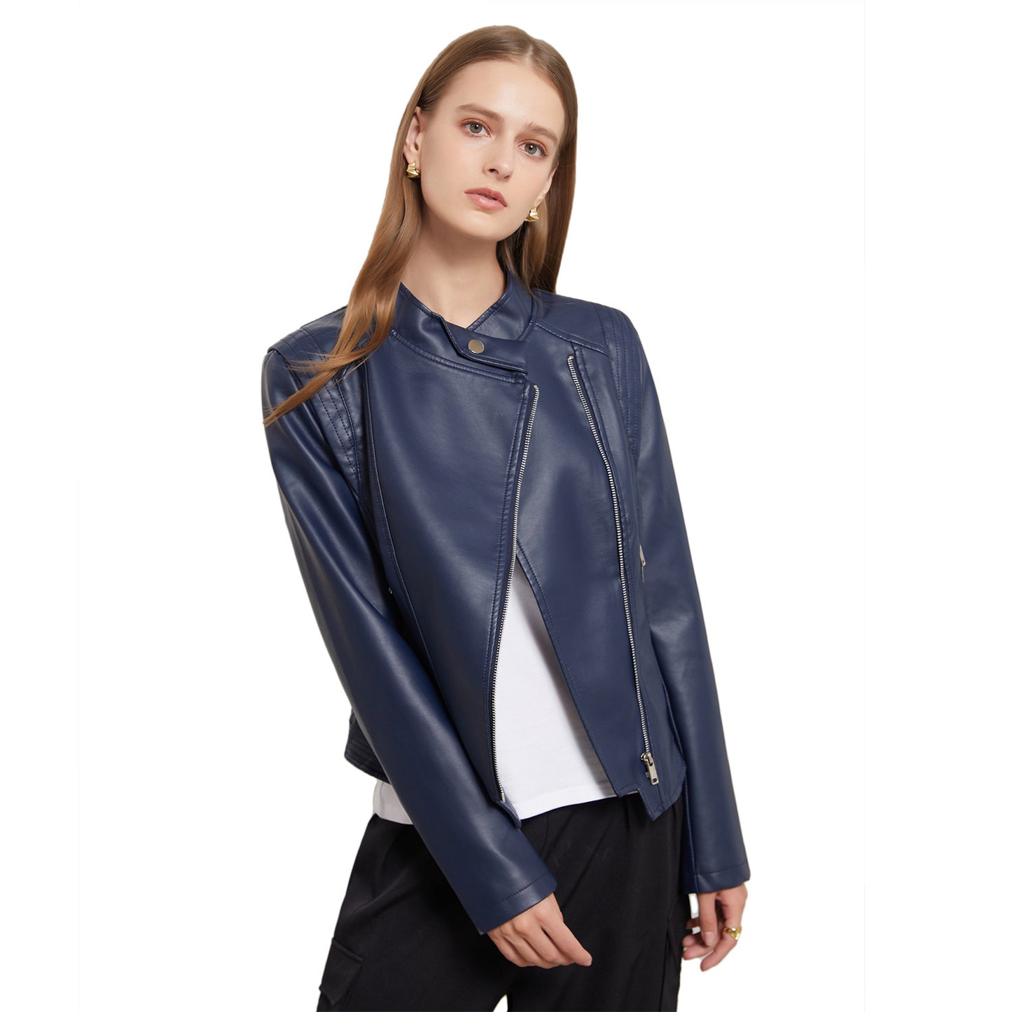 Selvina™ – slim-fit Leather Coat