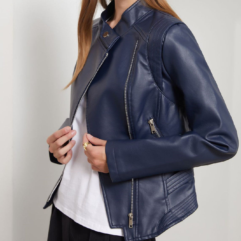 Selvina™ – slim-fit Leather Coat