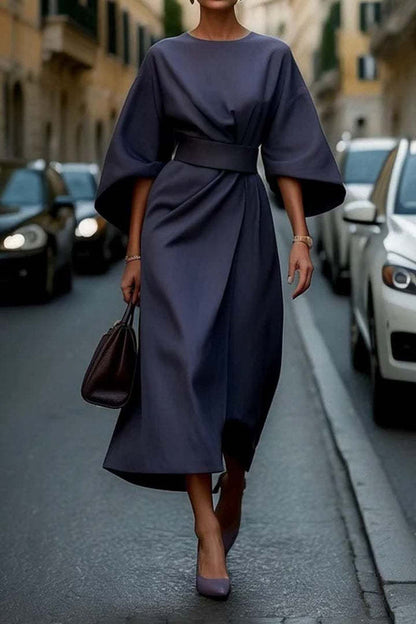 Vérena™ A flowing batwing sleeve Dress with effortless elegance